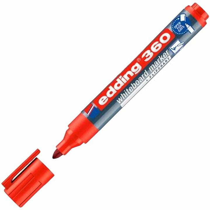 Produktbild Edding Whiteboard Marker 360, Rundspitze, Strichbreite 1,5-3 mm, rot (Rot, 3 mm, 10 x)