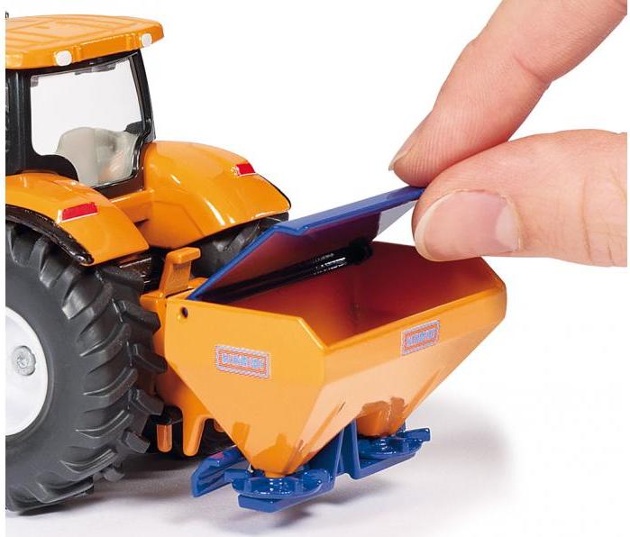 Produktbild Siku Traktor mit Räumschild und Streuer