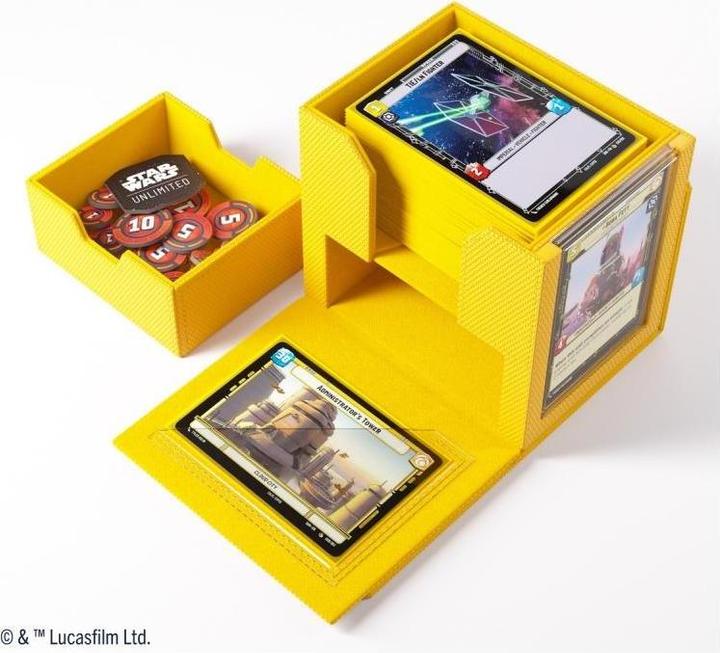 Actual product image Gamegenic GGS20161 - Star Wars: Unlimited Deck Pod, for up to 60 double-sleeved cards, yellow