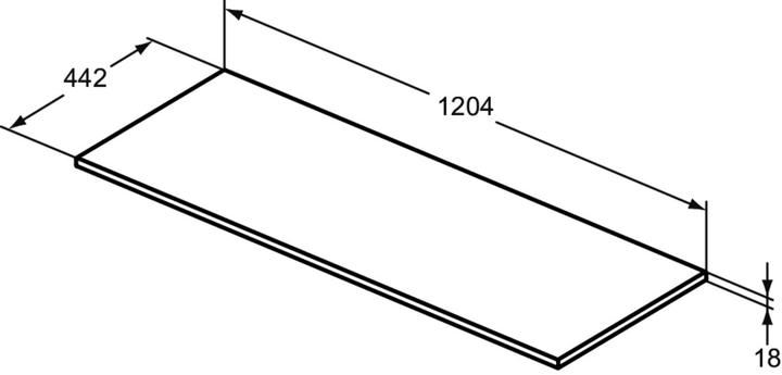 Immagine prodotto Ideal Standard Consolle in legno IDS CONNECT AIR 1200 mm rovere grigio decorato / bianco opaco