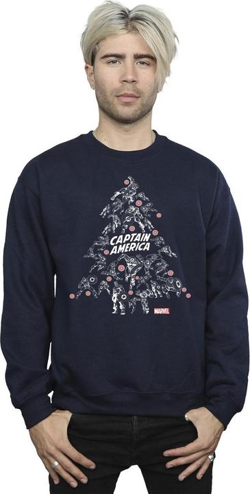 Image du produit - Sweat CAPTAIN AMERICA CHRISTMAS TREE - Homme (XXL)