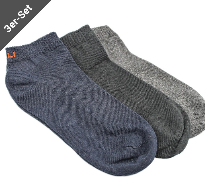 Actual product image Casativo Set of 3 short & quarter socks men size 39-42 dark blue / gray / black (pack of 3, 39 - 42)