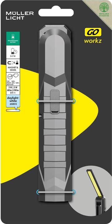 Produktbild Müller Licht Müller-Licht 27700067 WL2 LED Arbeitsleuchte akkubetrieben 8 W 250 lm Anzahl mi (250 lm)