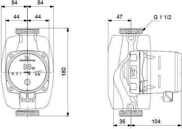 Productafbeelding Grundfos Verwarmingscirculatiepomp ALPHA1