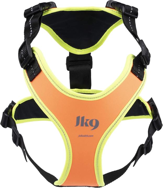 Actual product image Julius-K9 K9 Mantrailing/Outd. sele, Str.: L-XL/Uv Orange w. neon edge (L, XL, Dog)