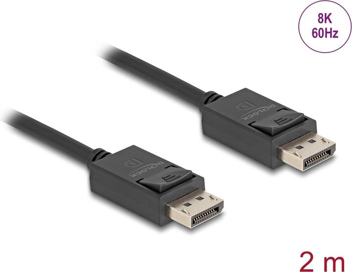 Image du produit Delock Câble DisplayPort 8K 60 Hz 40 Gbps 2 m (2 m)