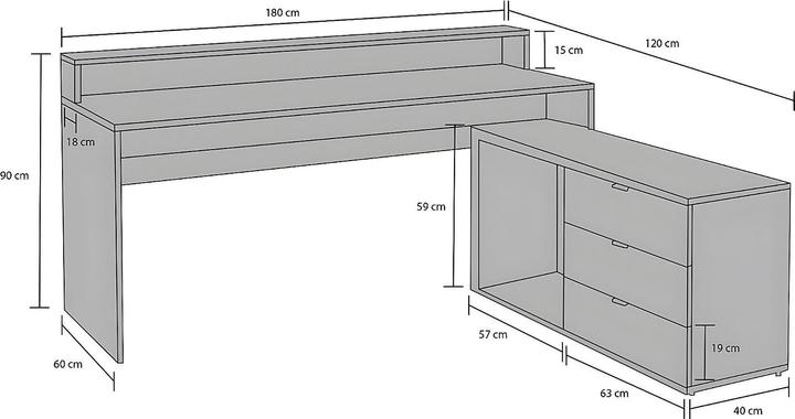 Image du produit Vente-unique Neha (180 x 60 x 90 cm)