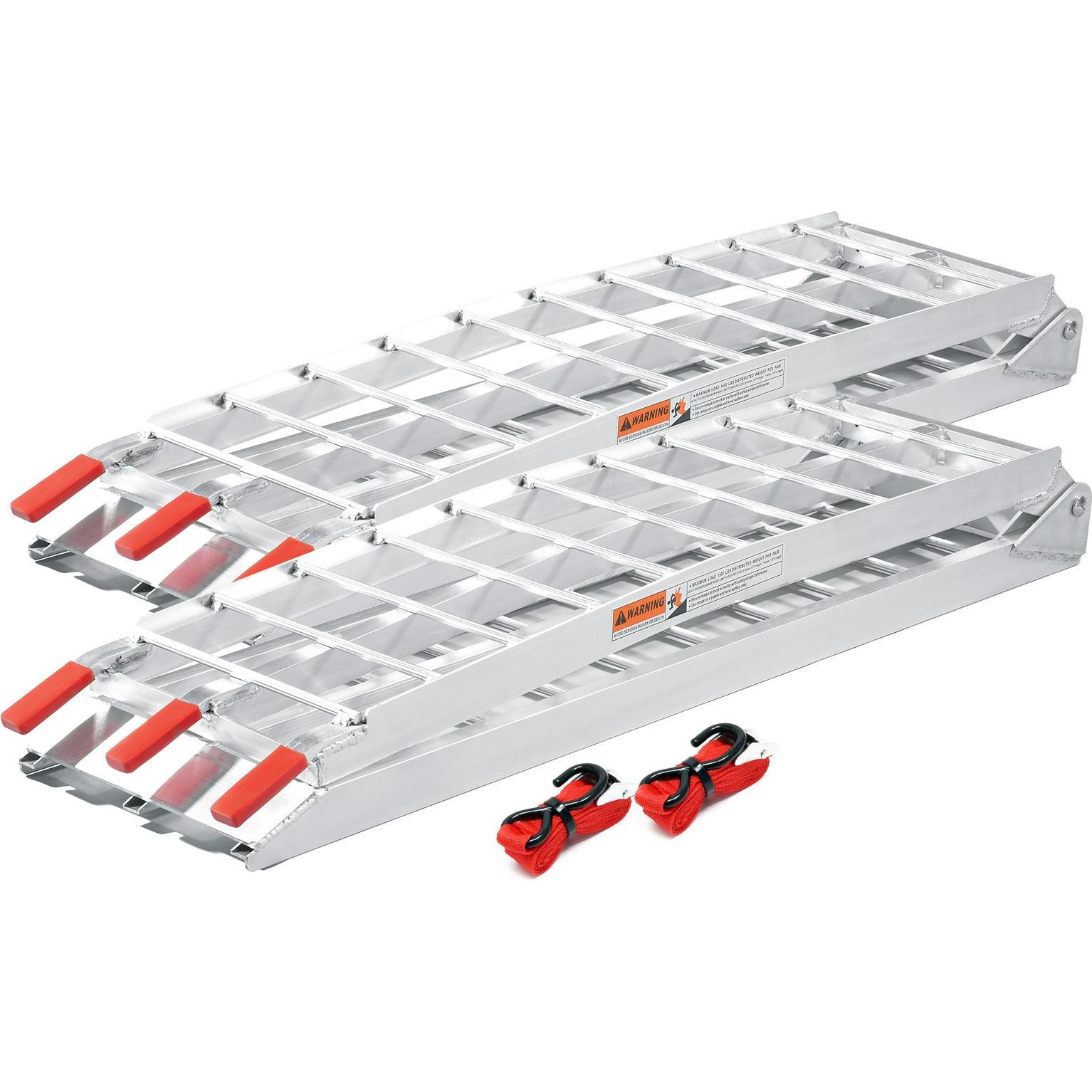 Wiltec, Garagenausstattung, 2xAuffahrrampe 226cm 1360kg Quad ATV faltbar Auffahrschiene Alu Rampe