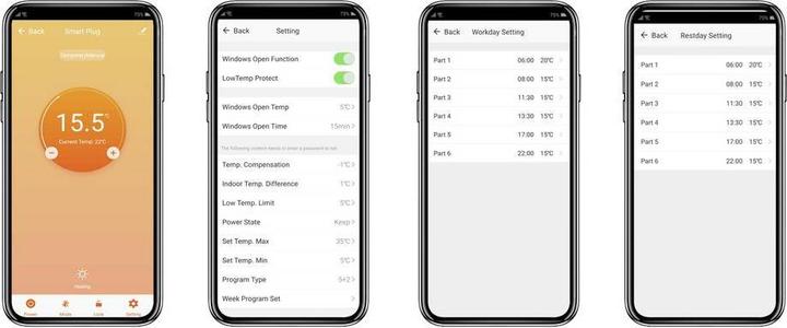 Actual product image Sygonix SY-6824098 Universal thermostat Intermediate plug weekly programme 1 pc.