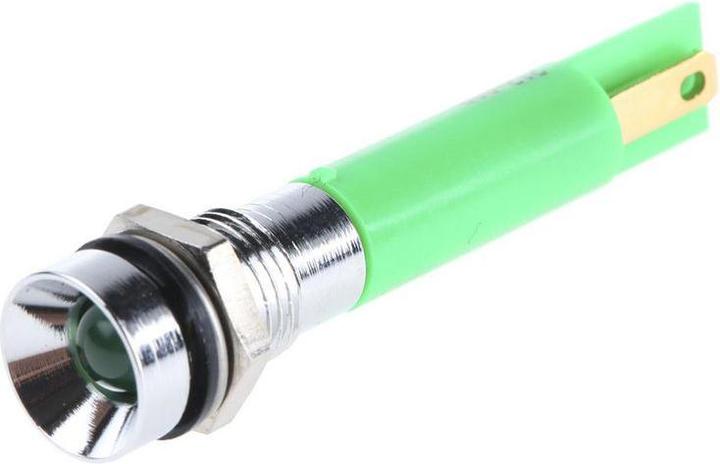 Produktbild RS PRO LED grün SUN 24Vac/dc 8mm chrom innen