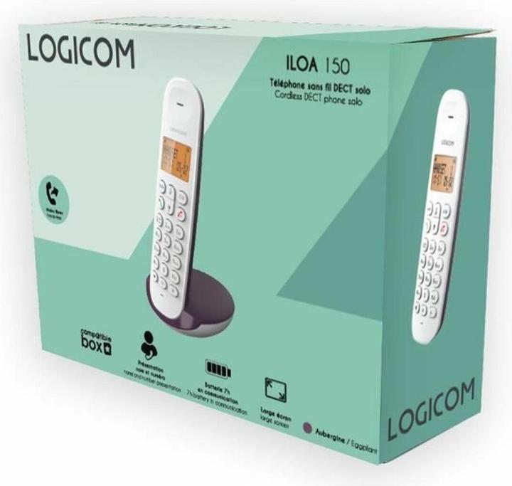 Actual product image Logicom Festnetztelefon DECT ILOA 150 SOLO Aubergine
