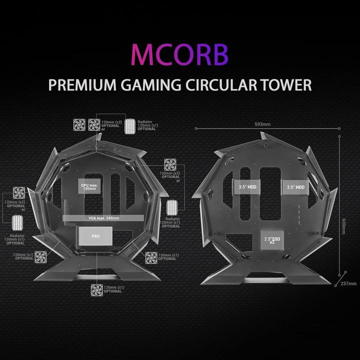 Produktbild Mars Gaming Mcorb (mATX, Mini-ITX)