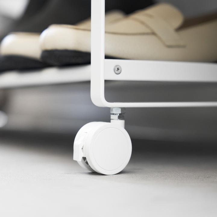 Actual product image Yamazaki Shoe rack with castors TOWER