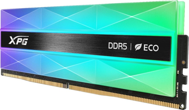 Image du produit Adata DDR5 16GB 6000-30 XPG Lancer Neon RGB gris argenté (1 x 16GB, 6000 MHz, RAM DDR5, U-DIMM)