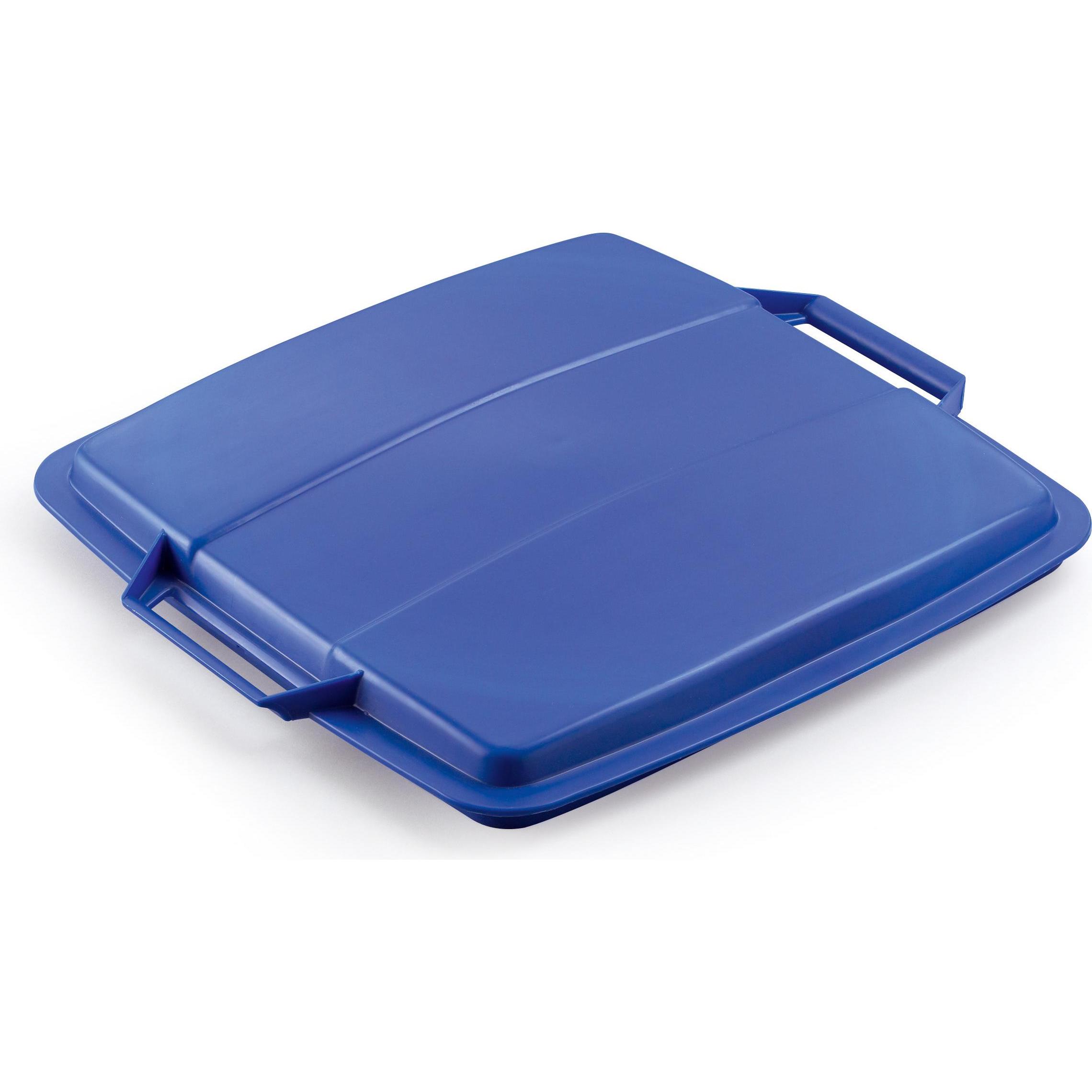Durable Deckel PP blau B507xT470mm passend für Abfallsammler 90 l lebensmittelecht, Abfalleimer, Blau