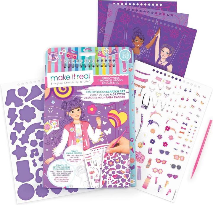 Make it Real MIR Fashion Design Scratch Art: Groovy Vibes