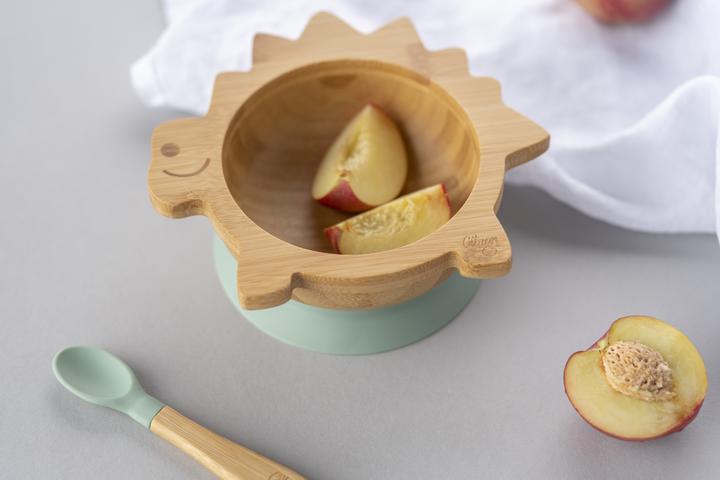 Actual product image Citron Bamboo Bowl Set Dino Green