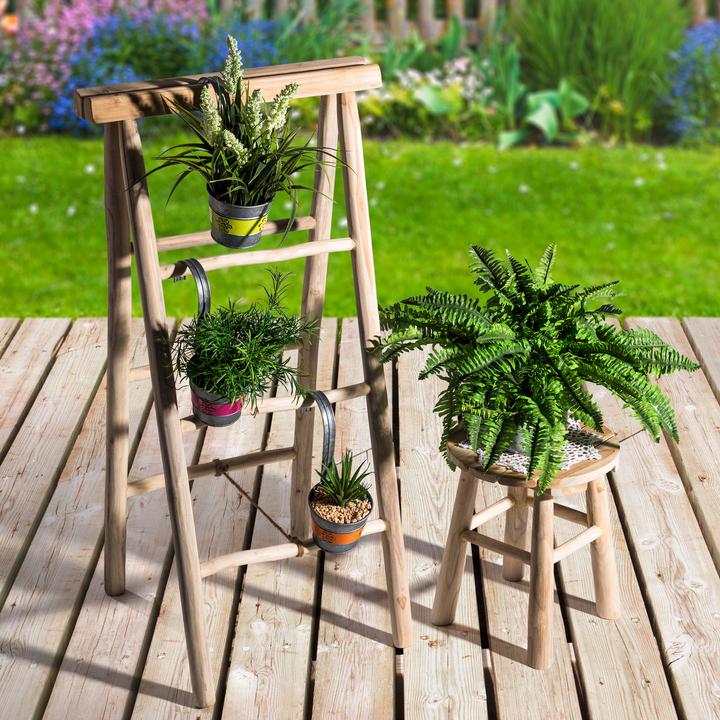Actual product image Decofinder Leiter, Teakholz (Stepladder)