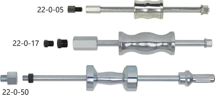 Actual product image Kukko Slide hammer G.1,7kg impact path 230mm