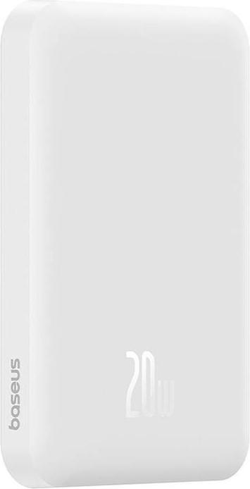 Actual product image Baseus mini power bank 5000mAh 20W + USB-C cable (20V/3A) - white (5000 mAh, 20 W, 19.25 Wh)