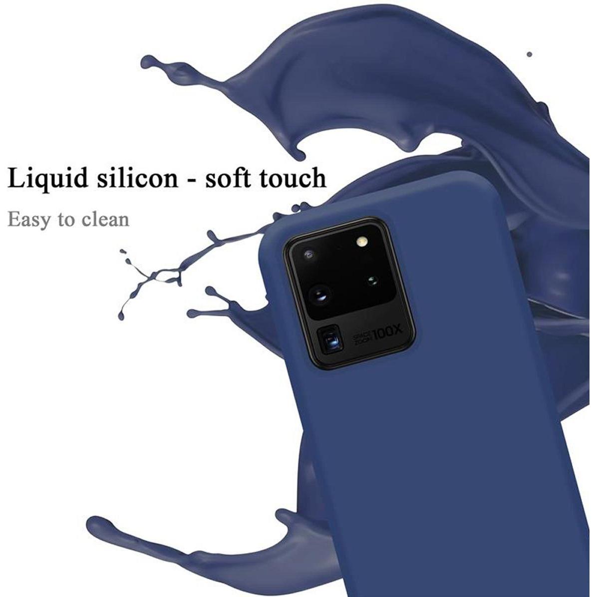Thumbnail - Cadorabo TPU Liquid Silicone Case Cover (Samsung Galaxy S20 Ultra), Smartphone Hülle, Blau