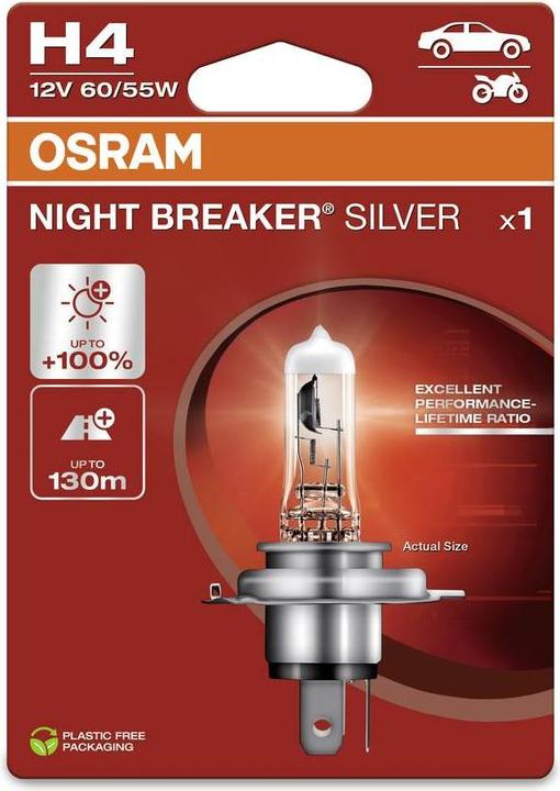 Actual product image Osram Night Breaker Silver (H4)