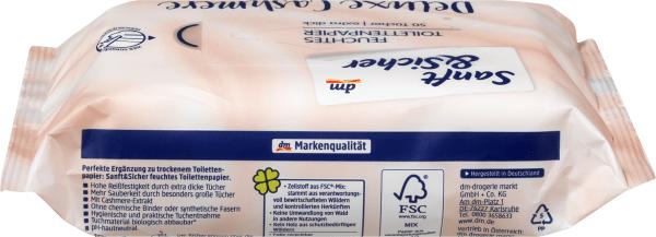 Actual product image dm Sanft&Sicher Deluxe Cashmere Moist Toilet Paper Refill Pack (1 pcs.)