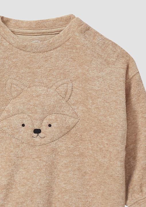 Produktbild s.Oliver Sweatshirt Warmes Sweatshirt mit Frontapplikation und Struktur (80)