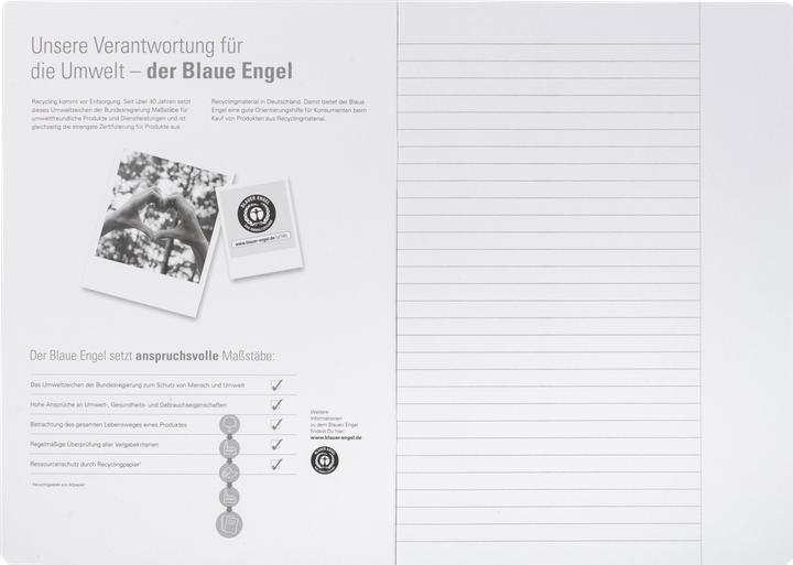 Produktbild Oxford Recycling Schulheft, A4, Lineatur 25 (A4, Liniert, Kein Einband)