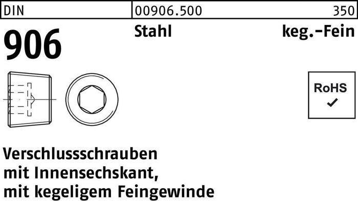 Produktbild Verschlussschraube DIN 906 m.Innen-6-kant M 30 x 2 Stahl
