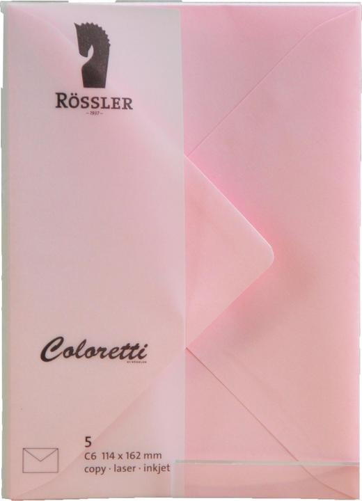 Actual product image Magni 220705523 - Coloretti envelopes, 80 g/m², DIN C6, pink, 5 pcs. (C6, 5 x)