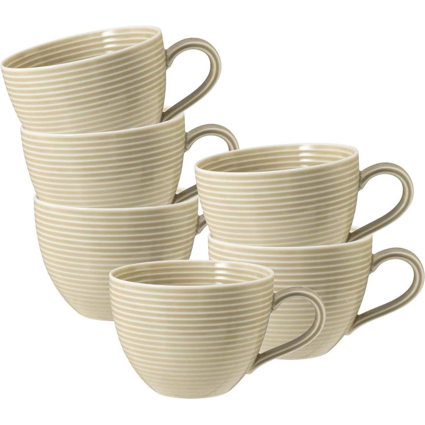 Seltmann, Tasse, Beat Color Glaze Kaffeetassen (260 ml, 6 x)