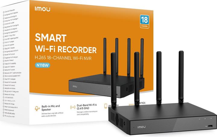Actual product image Imou Videorekorder N118W Wi-Fi, 18 Kanäle, Wi-Fi