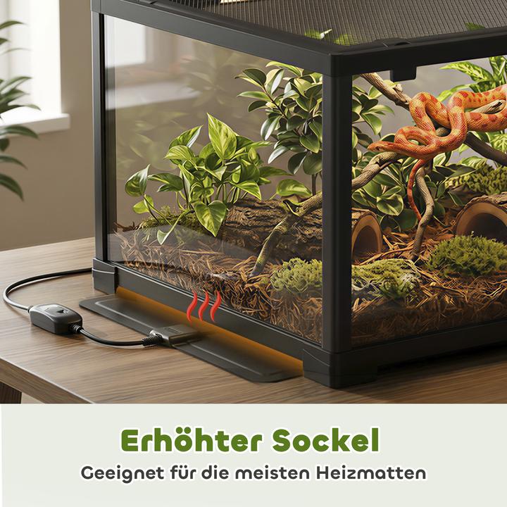 Actual product image PawHut Terrarium Glas, Kunststoff Schwarz