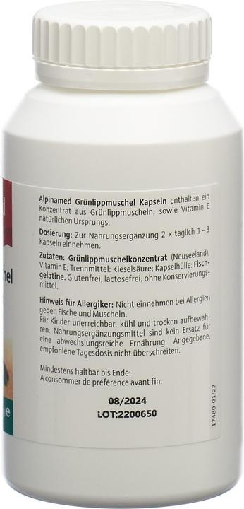 Actual product image Alpinamed Green-lipped mussel (120 Piece, Capsules, 100 g)