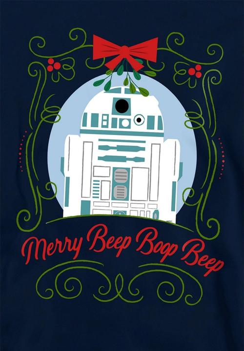 Produktbild Star Wars Merry Beep Boop Beep Kapuzenpullover weihnachtliches Design (128)