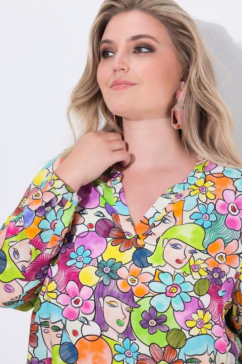 Actual product image Miamoda Bluse, Regular Fit, Frauen-/Blumenmuster (46)