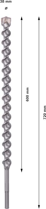 Produktbild Bosch Professional Zubehör Hammerbohrer SDS max-7, 38 x 600 x 720 mm (38 mm)