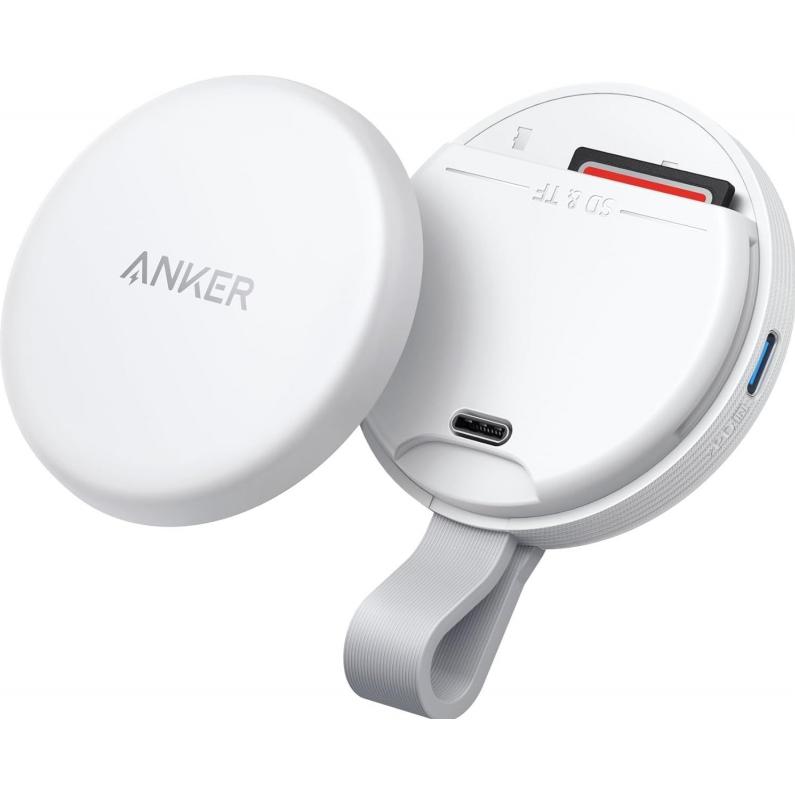 Anker Lettore di schede USB-C MagGo per iPhone USB-C, SD - microSD, bianco, Lettore di schede di memoria, Bianco