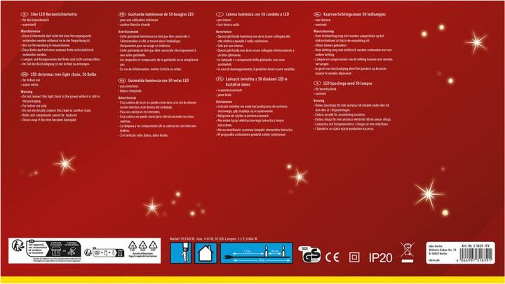 Produktbild Idena Kerzenlichterkette LED 50er warmweiss für Innen (0.04 m)