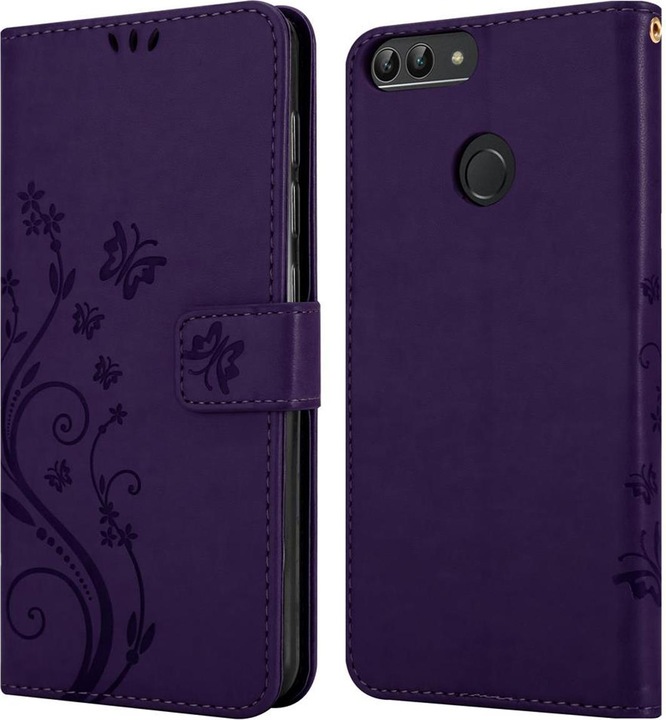 Actual product image Cadorabo Flower Book Cover (Huawei Enjoy 7S)
