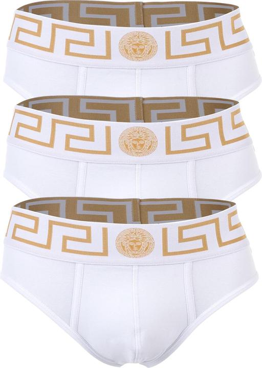 Immagine prodotto Versace Underpants Tri-Pack Slip Jersey Topeka Bi-Stretch Cotton Organic New Logo (S, confezione da 3)
