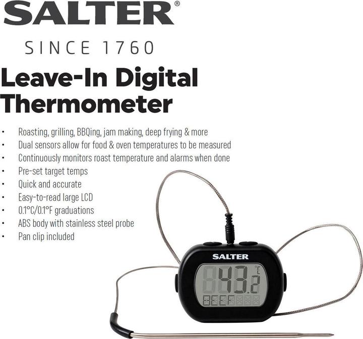 Actual product image Salter 515 BKCR Leave-In Digital Thermometer