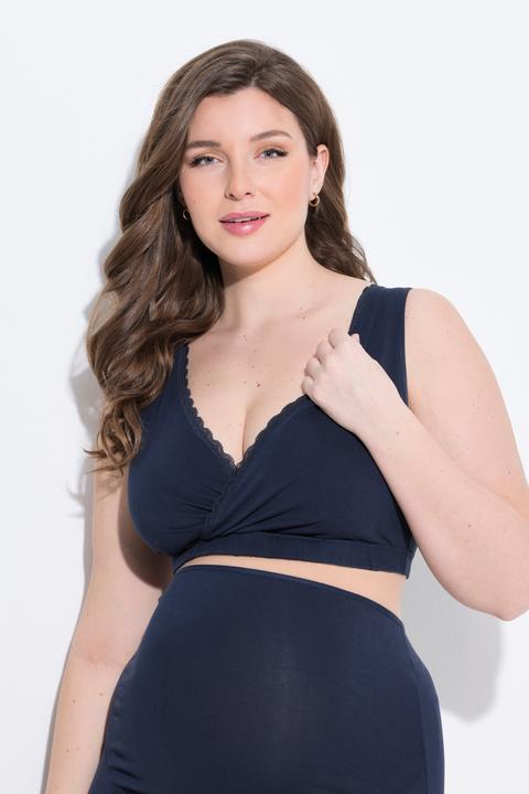Immagine prodotto Ulla Popken Bustier per l'allattamento Bellieva di cotone biologico con pizzo e senza cuciture (48 B, 46 B)