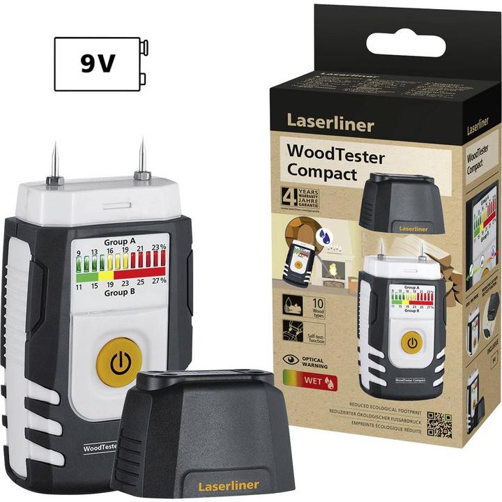 Immagine prodotto Laserliner Analizzatore di umidità del legno compatto: utilizzo di materiale riciclato per la sostenibilità
