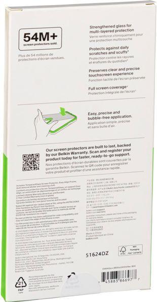 Actual product image Belkin Tempered Glass (2 pcs., Apple iPhone 15, Apple iPhone 16)