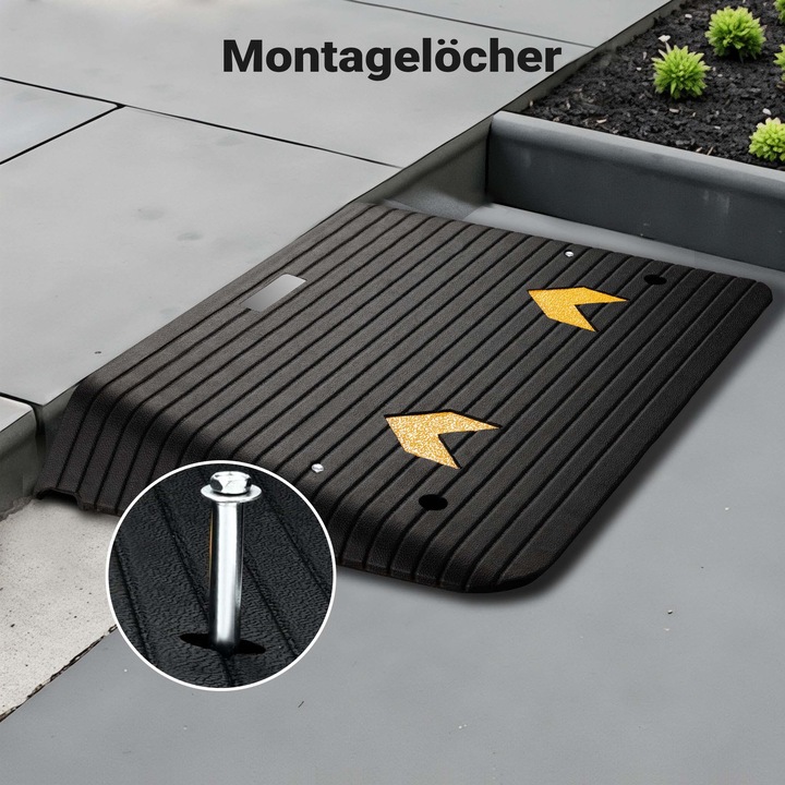 Actual product image Wiltec Rubber threshold ramp 902x620x102mm Ramp 50t Access ramp wheelchair car