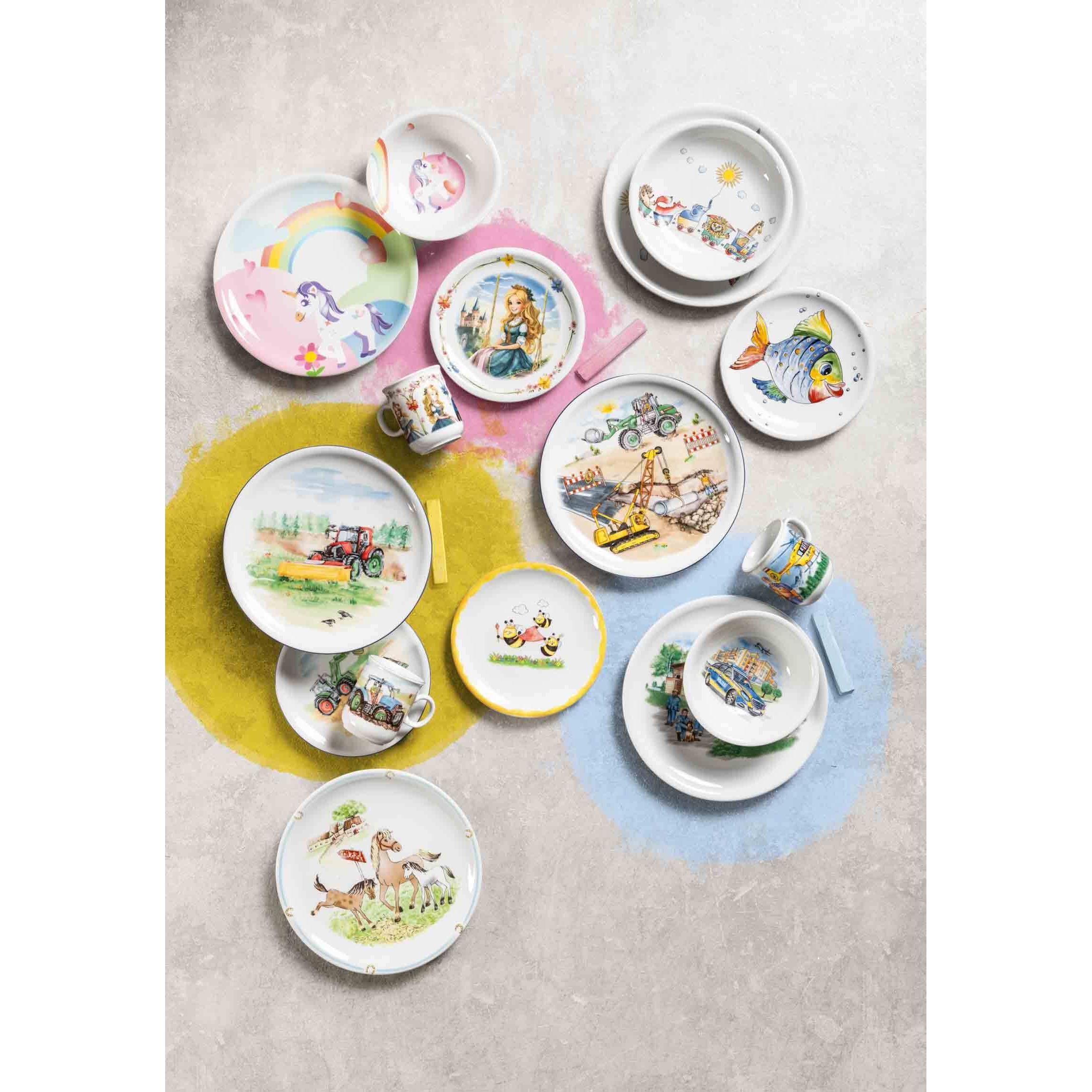 Thumbnail - Seltmann, Kindergeschirr + Kinderbesteck, Compact Blaulicht Kindergeschirr Set