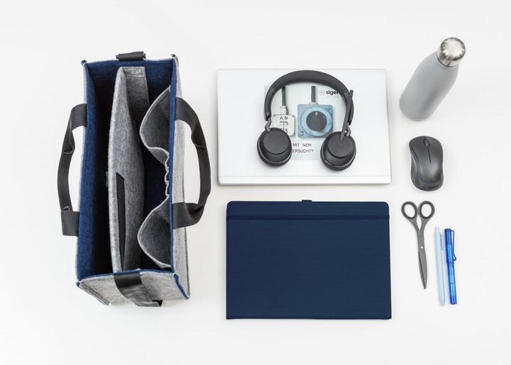 Immagine prodotto Sigel Notebooktasche Desk Sharing Bag Bicolor M, Grau/Blau 15.4 (15.40")