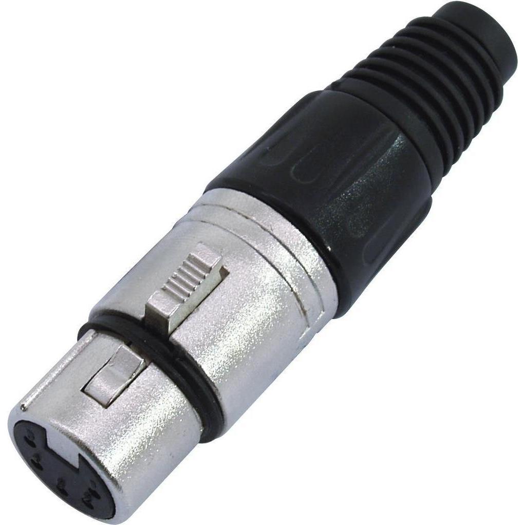 Neutrik Kabelbuchse XLR vernickelt 5-polig, Audio Stecker, Silber
